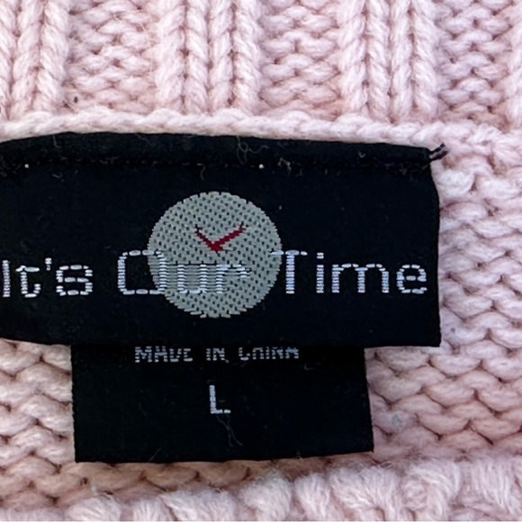 Pink Cowl Neck “It’s Our Time” Sweater - Picture 4 of 10